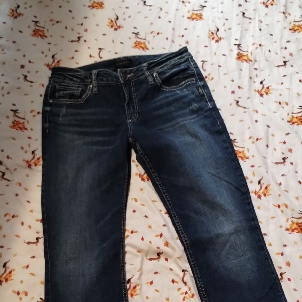 Silver Jeans Women's Dark Blue Straight Leg Jeans